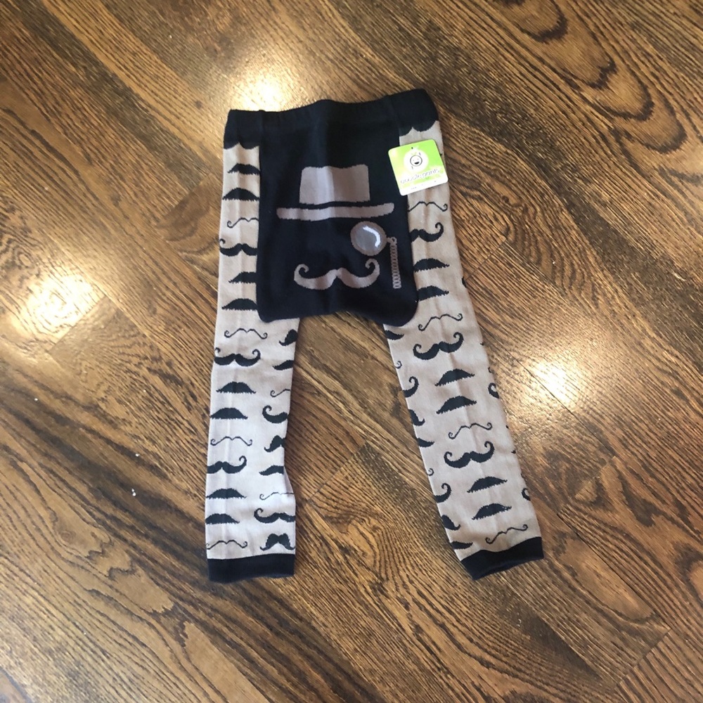 NWT! Baby Doodle Pants, Mustache print. Size M